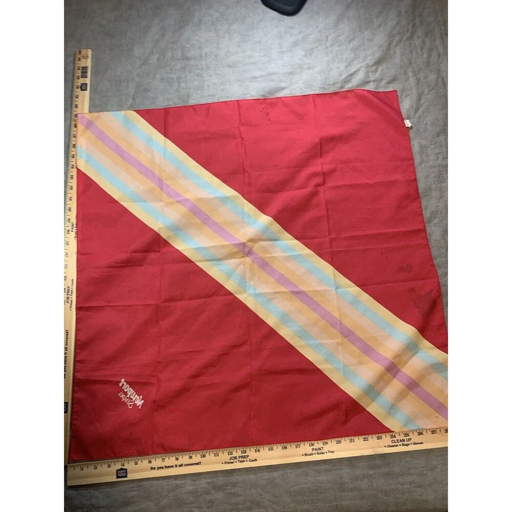 Unbranded Newport Stripes Cigarettes Logo Scarf Red & Pastel